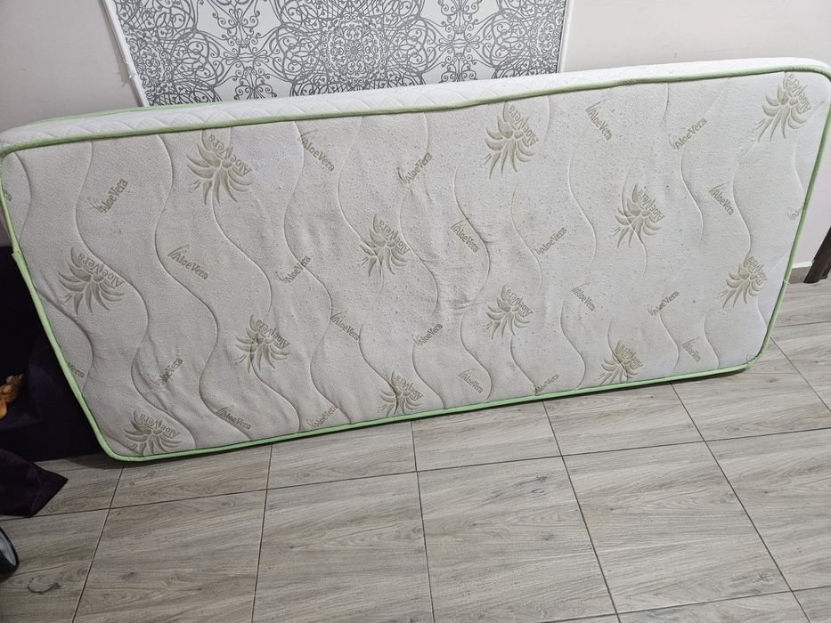 Saltea Aloe Vera 14+2 Memory, 90x200 cm, H 18 cm, husa cu fibre de bam