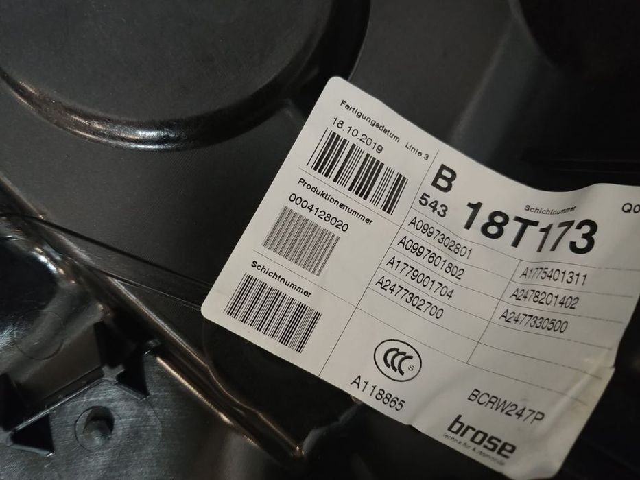 macara geam electric dreapta spate mercedes b-class w247 2020  bcrw247p a2477302700 a2477330500