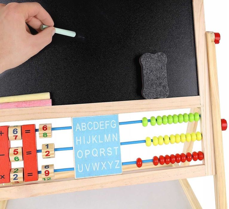Двустранна дъска за рисуване Kruzzel - Магнитна, със сметало