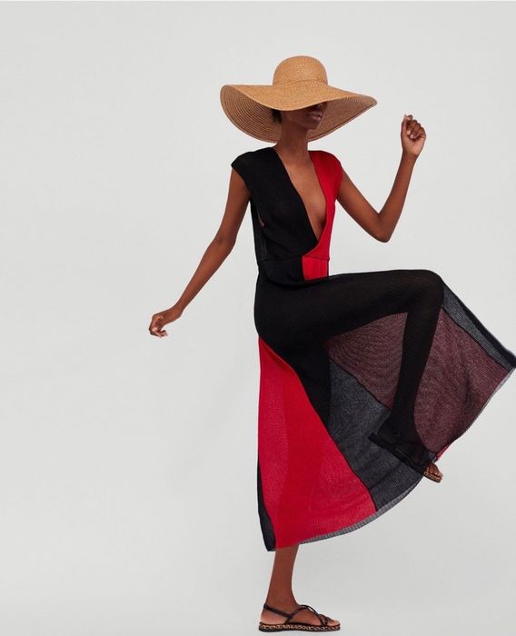 Лятна рокля Zara за плаж или ресторант S