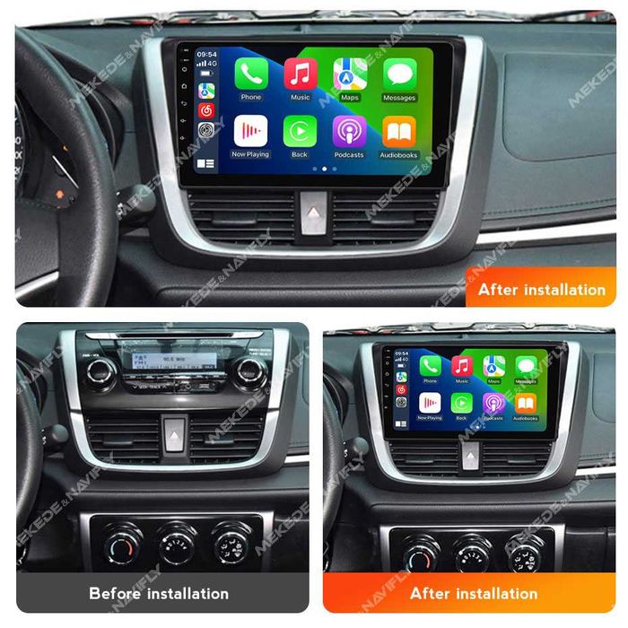 Navigatie Android 14 Toyota Yaris Vios 2016+ 1/8 Gb CarPlay + CAMERA