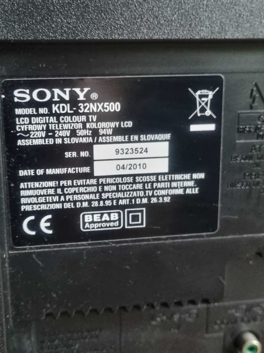 Sony TV LCD KDL 32NX500