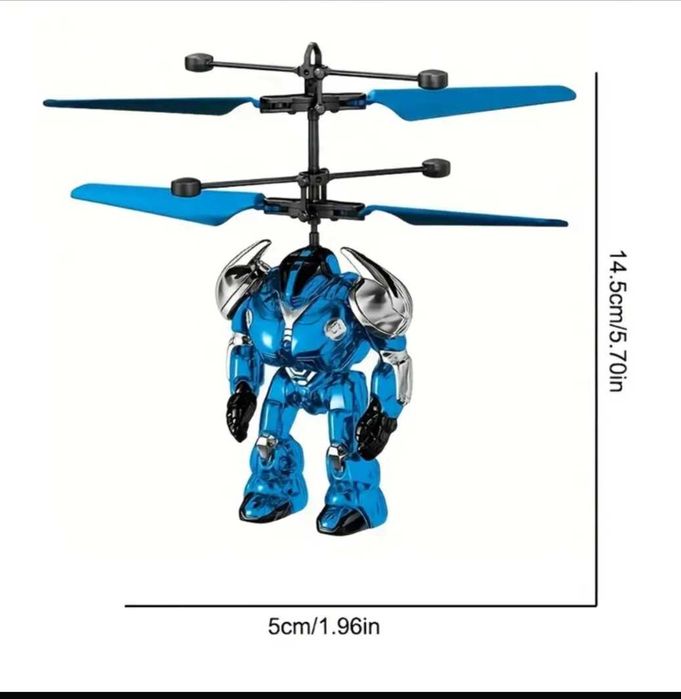 Robot zburator luminescent cu detecție inteligentă, control cu palma