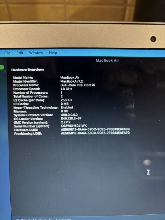 MacBook air 2017