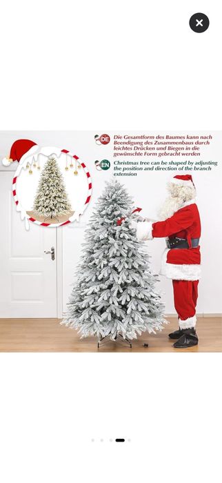 Brad artificial nins Yorbay cu lumini LED suport inclus 150 cm