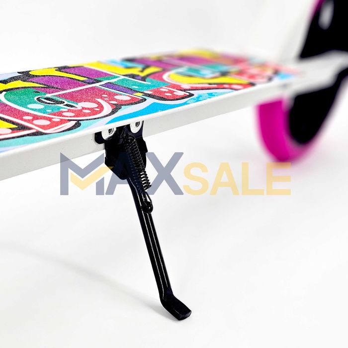 Тротинетка детска сгъваема скутер scooter бяло розово колело триколка