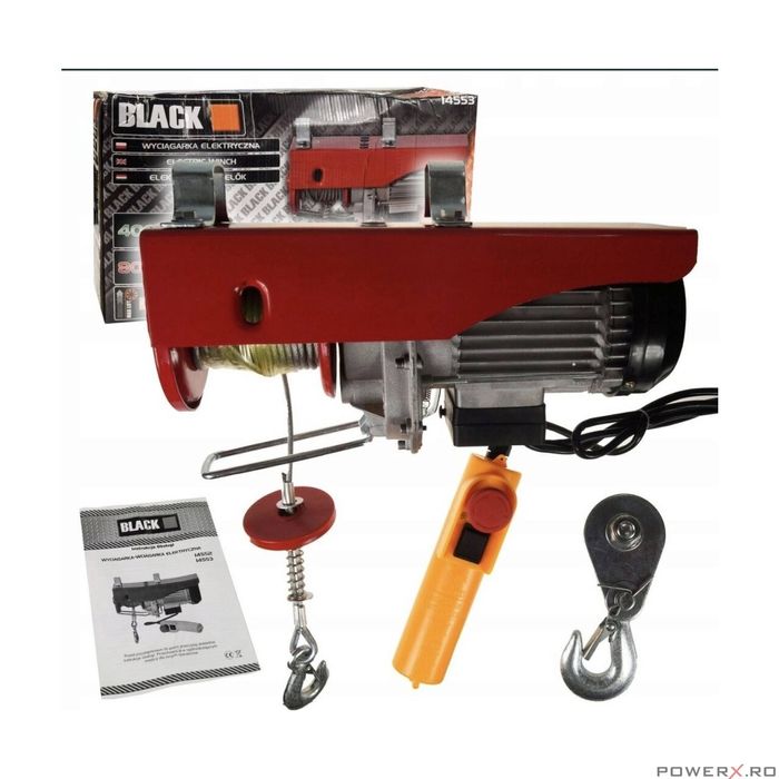 Electropalan 500kg, troliu electric, Black