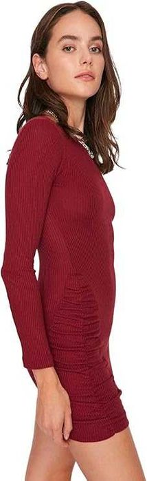 Дамска рокля Trendyol Woman Mini Bodycon с кръгло деколте размер XS
