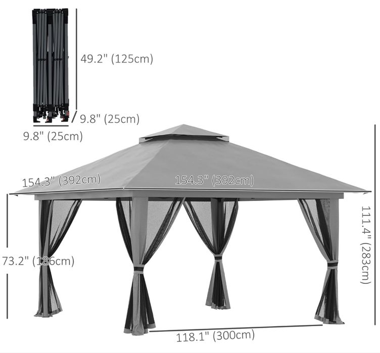 Сгъваема шатра Outsunny