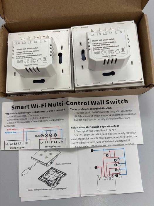 Intrerupator Cap Scara WIFI Switch Tuya