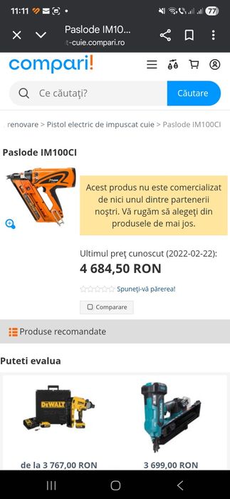 Pistol cuie Paslode IM 90 CI