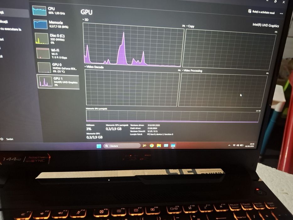 ASUS TUF Gaming F15 FX506HF - i5-11400H / RTX 2050 4GB / 144Hz / 8GB / 512GB SSD - Ca Nou