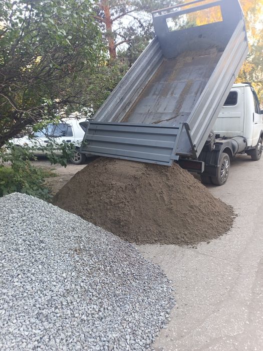 Доставка песок, щебень,пгс,отсев