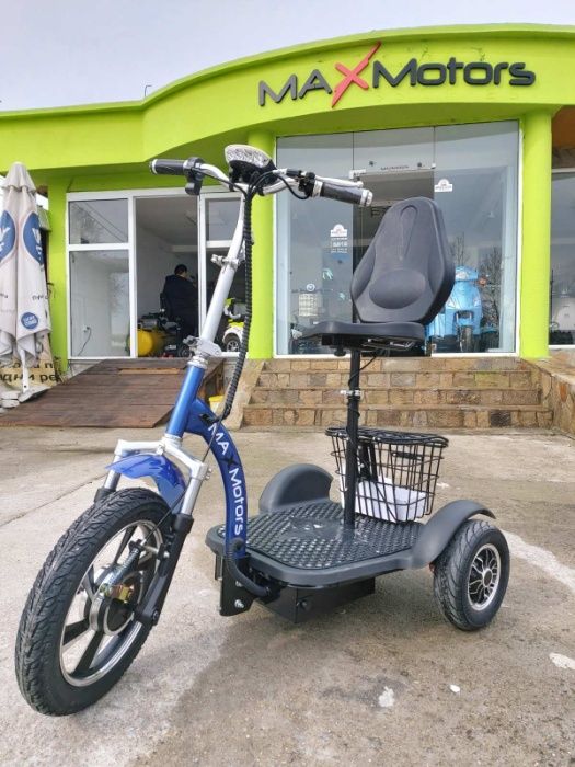 Електрическа Триколка модел A3+ Blue 1200W (задно предаване)