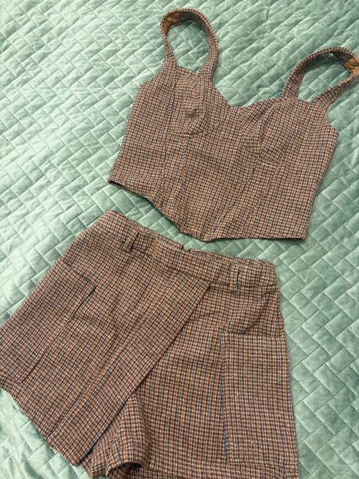 Сет букле кафяв нов