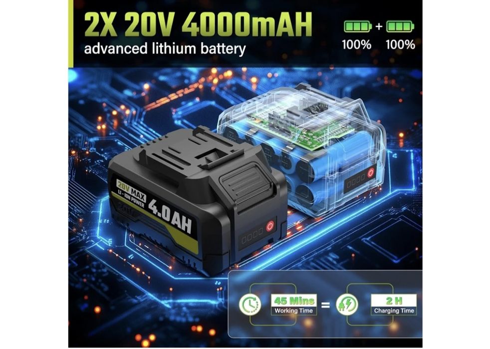 РЕЗАЧКА на батерии SEYVUM !12 инча верига! 1200 W