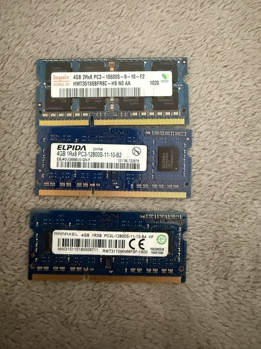 Vând memorii RAM Desktop și Laptop (DDR3 / DDR4) – Diverse modele