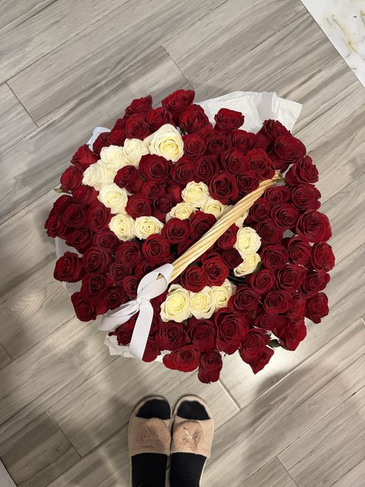 101 роза с буквой S