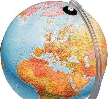 Glob pământesc mare 30cm iluminat, în limba germană pentru copii