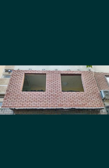 Балкон, дом, дача облицовочный кирпичом,кладка балкона uy quramiz podk