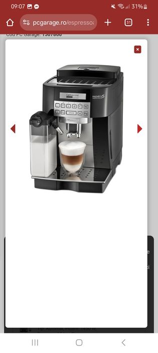 Espressor De’Longhi  Magnifica S Capuccino   ECAM 22.36X