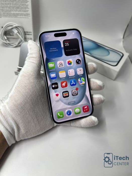 iPhone 15, 128GB, Blue, 100% батерия, КАТО НОВ, 2г. ГАРАНЦИЯ!