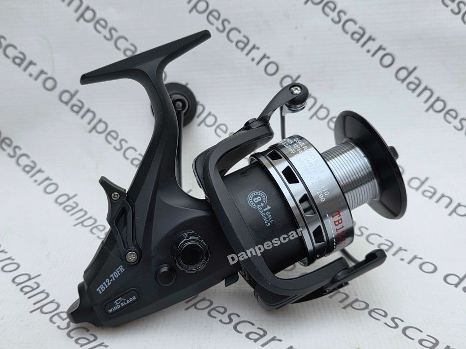 SET 4 Mulinete Windblade TB12 70FR 8 rulmenti cu BAITRUNNER 0,32-400m
