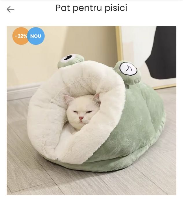 Culcus pufos pentru pisici