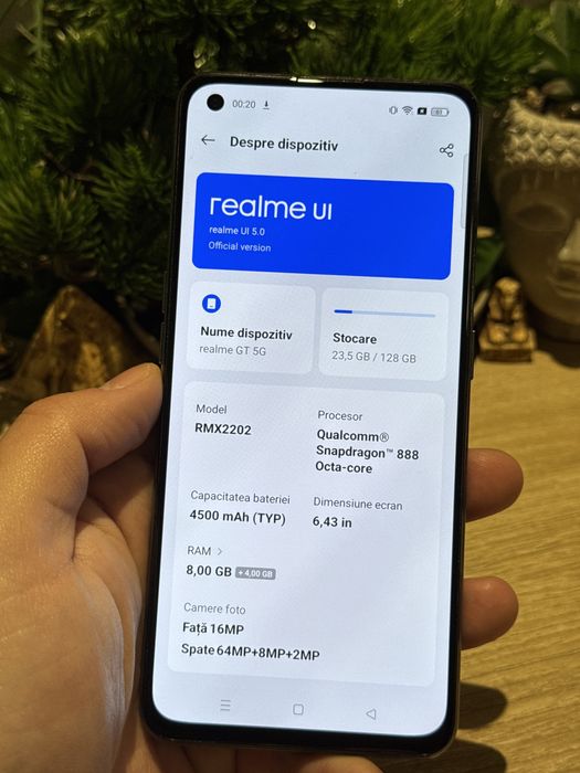 Realme GT 5g ‼️Ca NOU‼️128gb 12gb Ram‼️garantie‼️