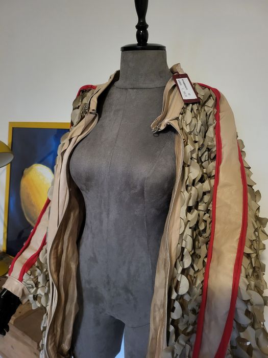 Geaca haina Haute Couture Made in Italy / podium din piele