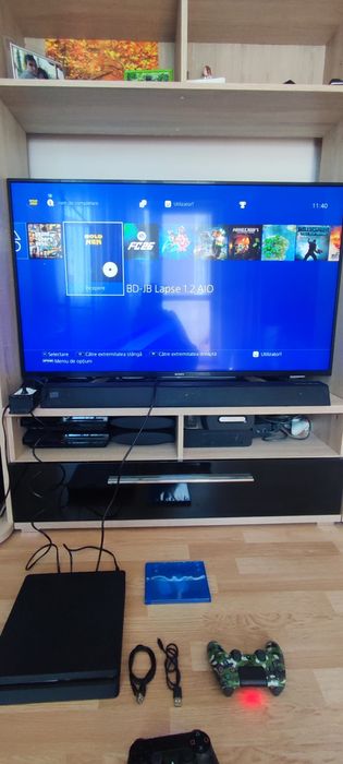 Consola PS4 slim 500gb modata Gta5 FC26 Minecraft Last of us