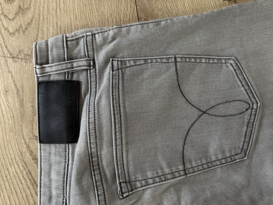 Blugi CALVIN KLEIN Slim Gri Barbati | Marime 34 x 32 (Talie 88 cm)