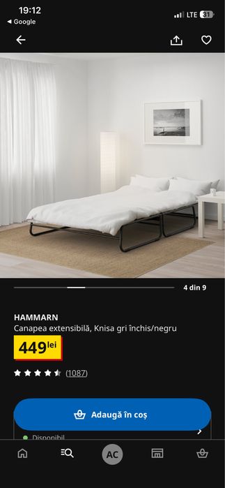 Canapea Extensibila Ikea Stare Perfecta