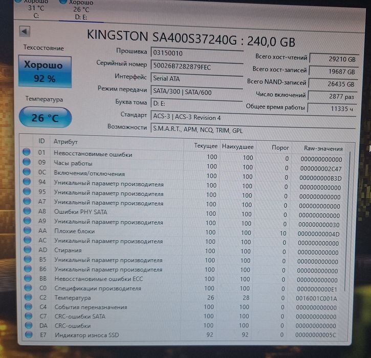 Жёсткий диск Ssd 240gb