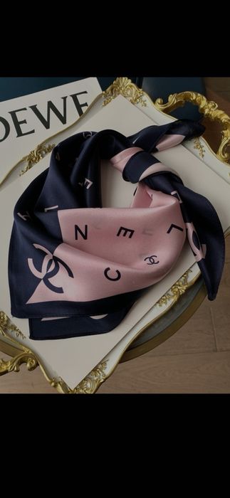 Eșarfă Chanel, model 2026, 4 modele,  100% mătase, 70x70cm