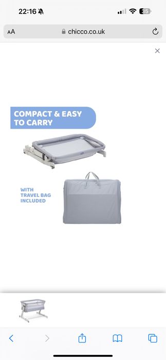 Кроватка Chicco next to me pop up