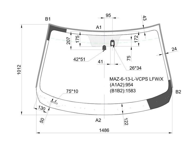 Стекло лобовое  Mazda 6