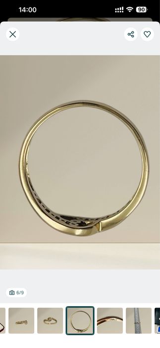 Златен пръстен с диаманти 14к