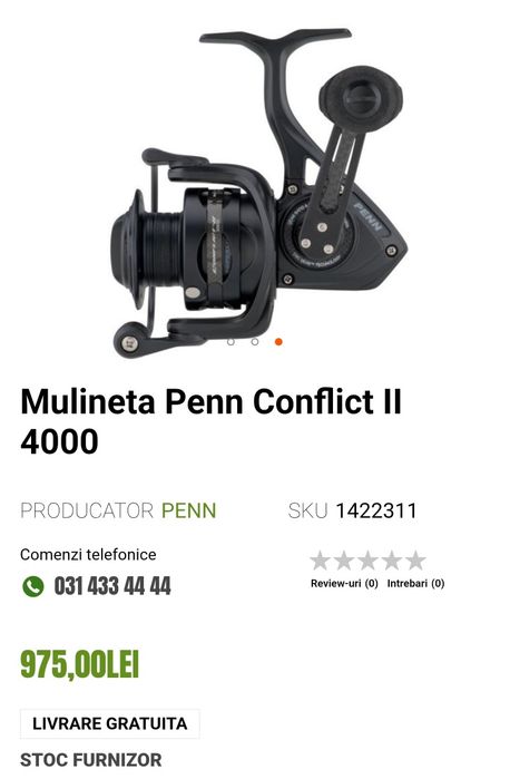 Lanseta Zeck si mulineta Penn pescuit spinning