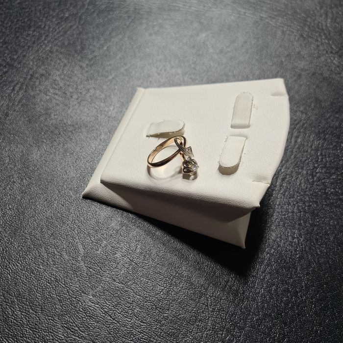 Кольцо Золотое Розочка с Бриллиантами