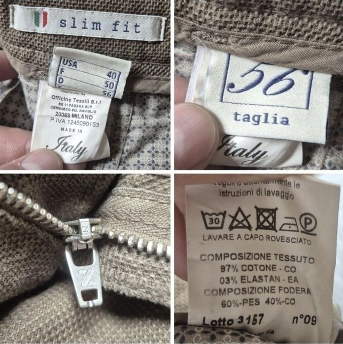 Pantaloni Premium Libero Milano Slim Fit, Made in Italy, Bărbați - 56