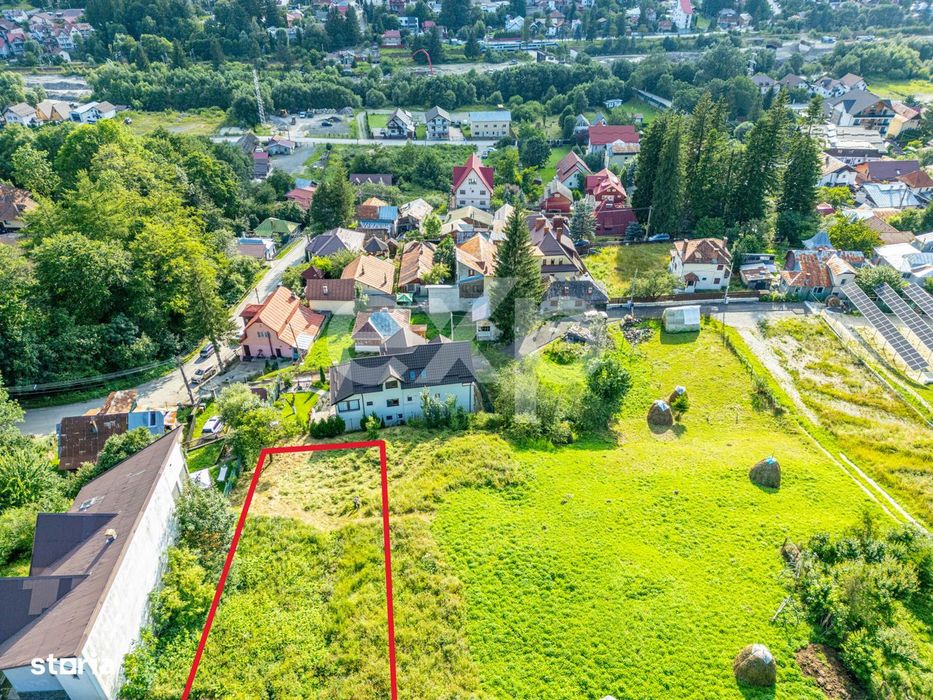 Teren 825 mp intravilan in Busteni cu vedere panoramica catre Muntii B