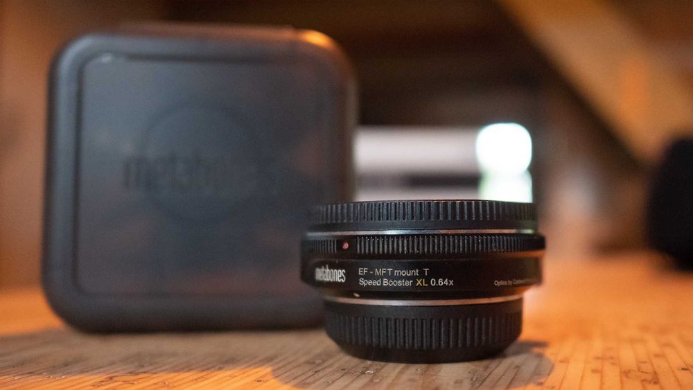 Black Magic Pocket Cinema Camera 4K with Metabones Speedbooster XL