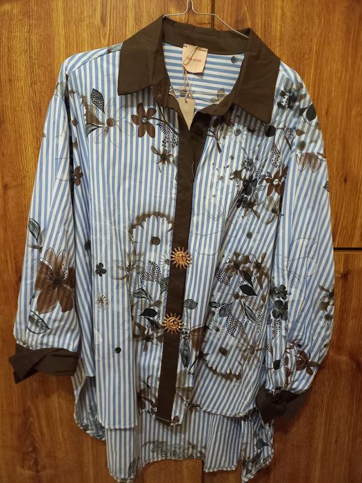 Дамска риза синя