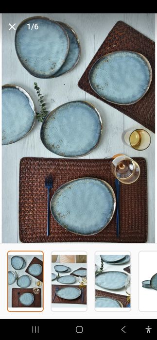 Керамични чинии за торта 23.см 6бр.