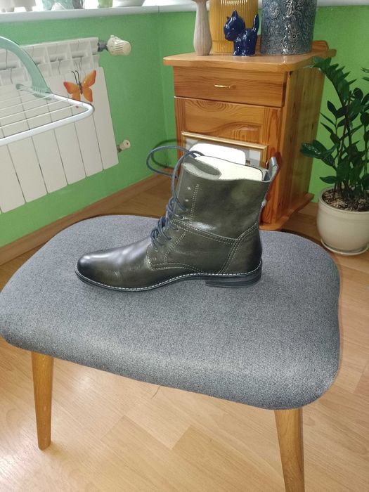 Нови кожени боти в цвят каки. Марка Marco Tozzi