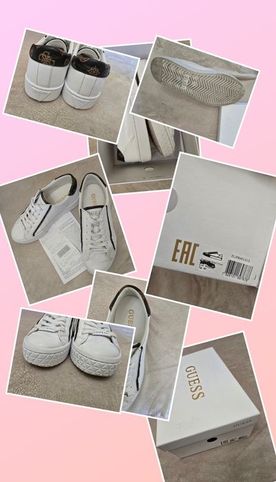 Sneakers Guess Pardie6 FLJPR6 ELE12 Alb