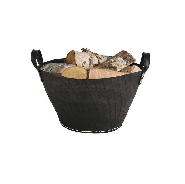 Кош за дърва Mercado Trade, За съхранение, 7л., Черен