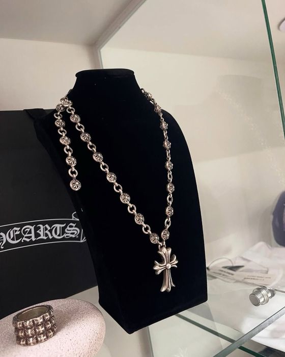 Серебряная цепь с кулоном Chrome Hearts | Тайское серебро 925