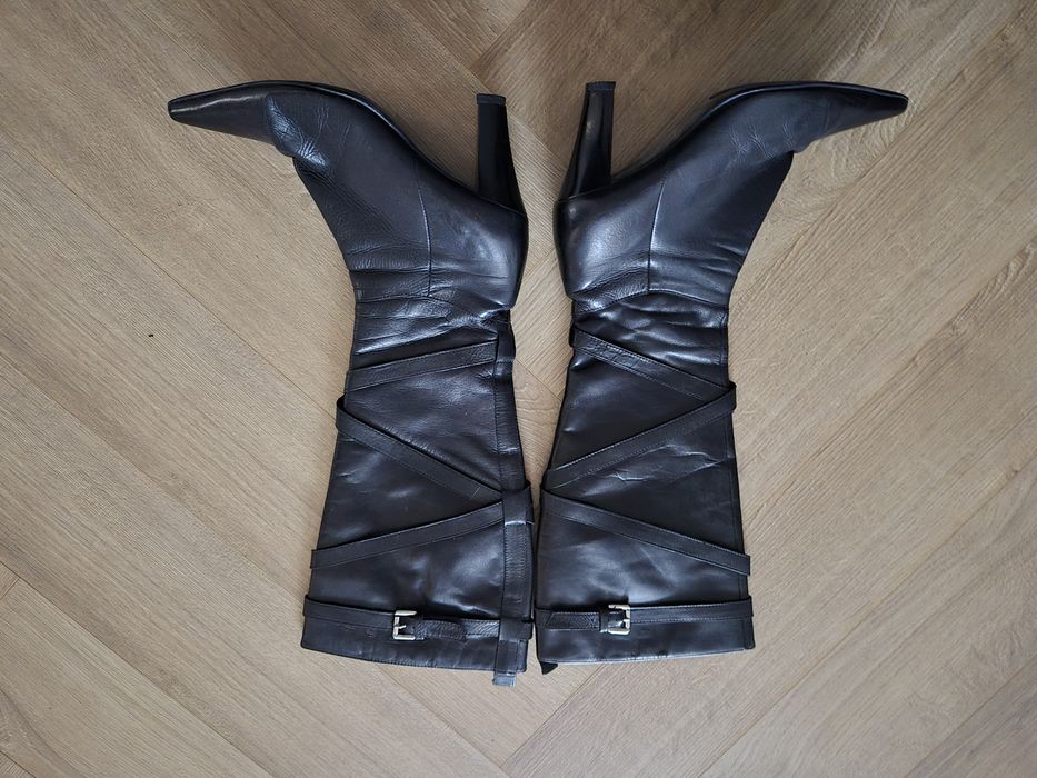 Cizme de piele cu toc